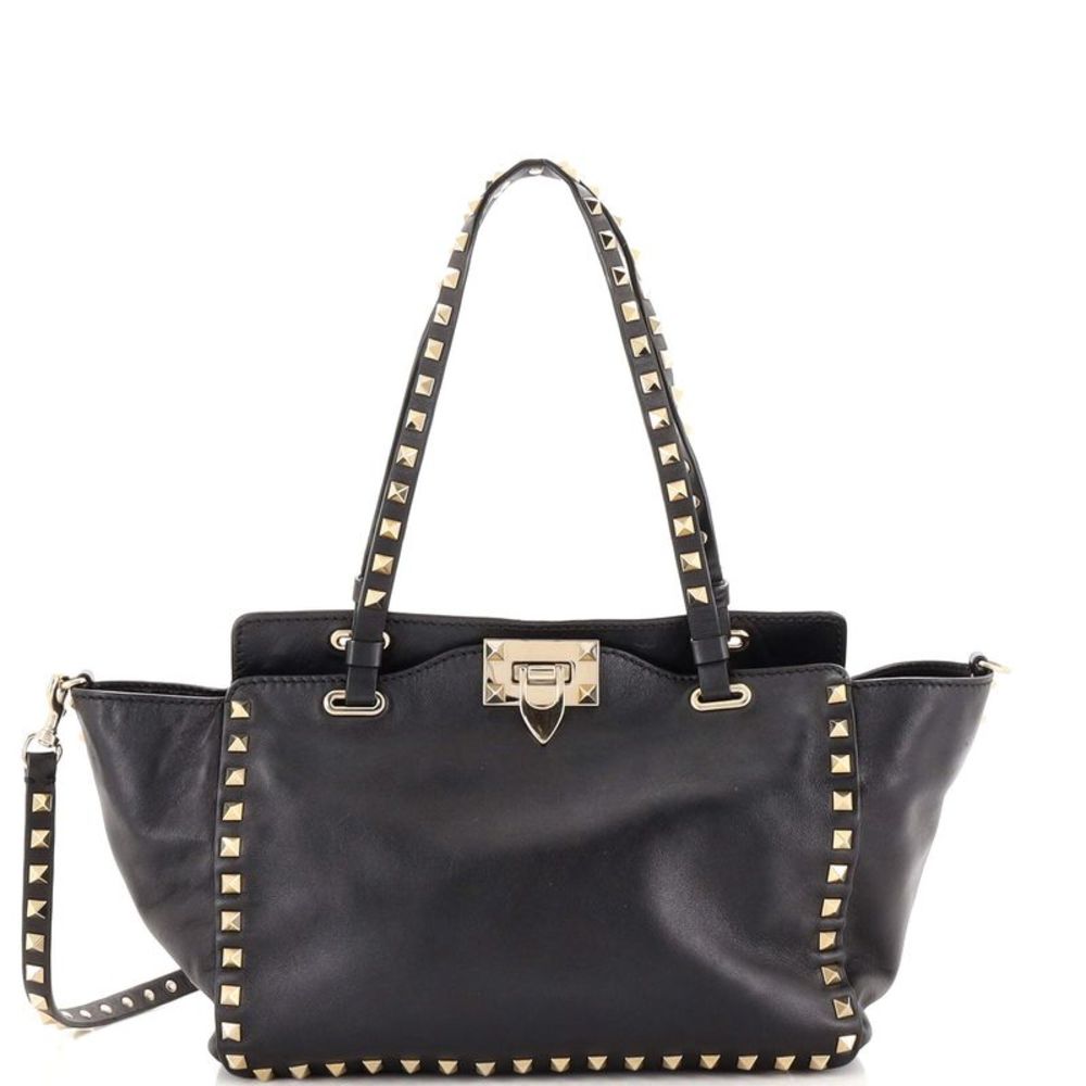 Valentino Garavani Black Studded Tote Bag